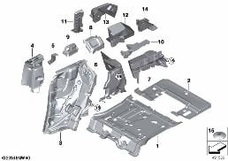 Geluidsisolatie achter diagram for BMW Rolls-Royce Cullinan RR31 Cullinan