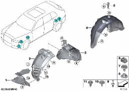 Bescherming wielkast diagram for BMW Rolls-Royce Cullinan RR31 Cullinan