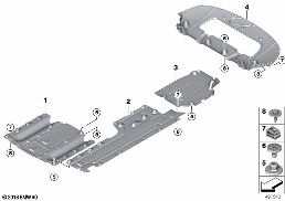 Onderbodembekleding diagram for BMW Rolls-Royce Cullinan RR31 Cullinan