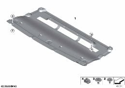 Avskerming motorruimte diagram for BMW Rolls-Royce Cullinan RR31 Cullinan