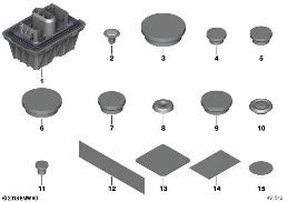 Afsluitdeksel/afsluitdop diagram for BMW Rolls-Royce Cullinan RR31 Cullinan