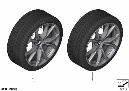 WINTER WHEEL WITH TIRE V-SPOKE 776 - 17