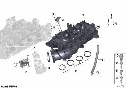 INTAKE MANIFOLD SYSTEM diagram for BMW X3 G01 LCI 30i