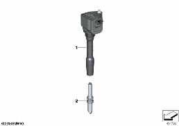 Bobine/bougie diagram for BMW X1 U11 18i