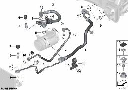 COOLANT LINES diagram for BMW 5 Series G30 LCI 520i