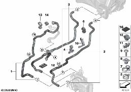 COOLANT HOSES FOR AUXILIARY HEATER
