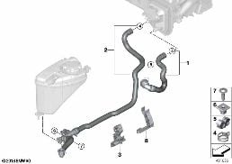 COOLING WATER HOSES diagram for BMW 5 Series G30 LCI 520i