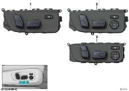 Commutateur réglage siège passager avant diagram for BMW X5 G05 40iX