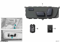 Commut.réglage siège 2e rangée de sièges diagram for BMW X5 G05 40iX