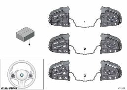 Conmutador volante M-Sport diagram for BMW 7 Series G12 LCI 730LdX
