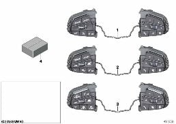 Omkopplare ratt M-Sport diagram for BMW 5 Series F90 M5 LCI M5 CS