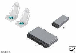 Boîtiers électron.module du siège avant diagram for BMW X5 G05 40iX