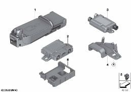 SEPARATE COMPONENTS TELEPHONY WCA/NFC diagram for BMW X1 F48 25iX