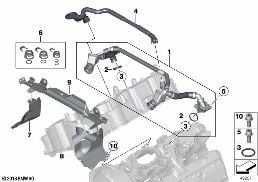 CRANKCASE-VENTILATION diagram for BMW 6 Series F12 LCI 650i