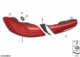 REAR LIGHT diagram for BMW 8 Series G16 Gran Coupé 840dX