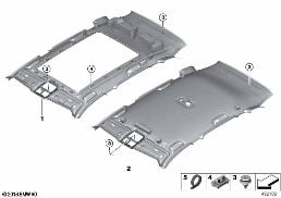 车顶衬里 diagram for BMW X5 G05 40iX