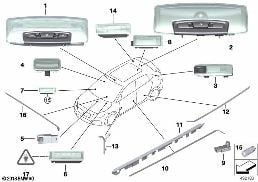 VARIOUS LAMPS diagram for BMW X1 F48 LCI 20i