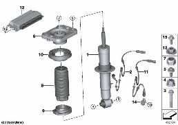 Vzpěra vzadu / VDC diagram for BMW X6 G06 M50iX