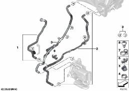 Kühlmittelschläuche Standheizung diagram for BMW X6 G06 40iX