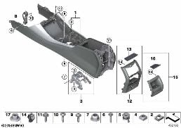 CENTER CONSOLE diagram for BMW X3 G01 30i