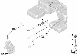 FUEL SUPPLY/PUMP/TUBING diagram for BMW X7 G07 LCI M60iX
