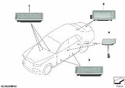 Różne lapmki oświetlenia wnętrza diagram for BMW Rolls-Royce Ghost RR21 Ghost