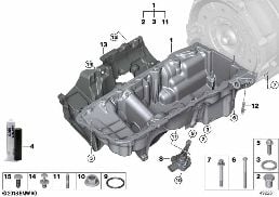 OIL PAN diagram for BMW 5 Series G30 LCI 545eX
