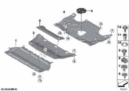 UNDERHOOD SHIELD diagram for BMW 7 Series G12 750LdX