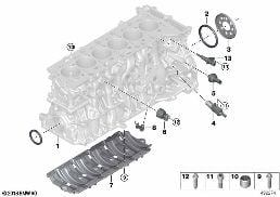 ENGINE BLOCK MOUNTING PARTS diagram for BMW 5 Series G30 LCI 545eX