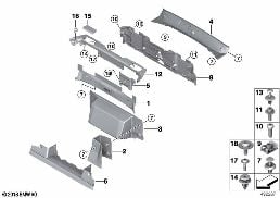 TRIM PANEL, BULKHEAD diagram for BMW 2 Series F23 LCI 218d