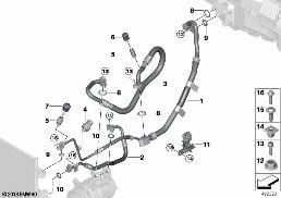 COOLANT LINES diagram for BMW X7 G07 40dX