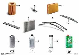 Σέρβις αλλαγ.λαδιού κινητήρα/επιθεώρηση diagram for BMW X4 F26 35iX