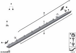 Cache bas de caisse / passage roue diagram for BMW Rolls-Royce Phantom RR11 Phantom