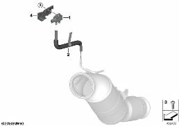 PETROL PARTICUL.FILTER SENS./MOUNT.PARTS diagram for BMW 4 Series G26 Gran Coupé 420i