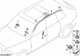 Airbag diagram for BMW Rolls-Royce Cullinan RR31 Cullinan