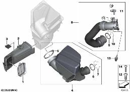 AIR DUCT diagram for BMW 3 Series G20 Sedan 330eX