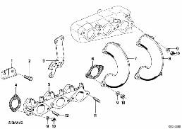 INTAKE MANIFOLD SYSTEM diagram for BMW 7 Series E23 728i