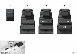 Interrupt. lève-vitres passager/arrière diagram for BMW Rolls-Royce Cullinan RR31 Cullinan