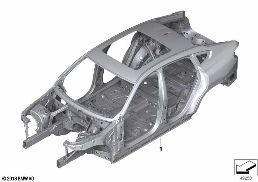 BODY SKELETON diagram for BMW X6 M F96 X6 M