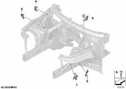 FRONT BODY BRACKET diagram for BMW X7 G07 LCI 40iX