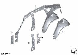 SIDE FRAME SECTION, INNER diagram for BMW X6 M F96 X6 M