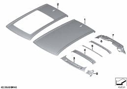 ROOF diagram for BMW X6 M F96 X6 M