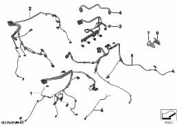 ENGINE WIRING HARNESS diagram for BMW 3 Series F34 GT 335iX