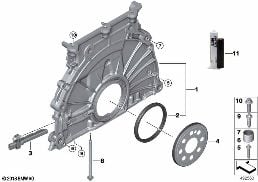 TIMING CASE COVER diagram for BMW X3 G01 LCI 30i