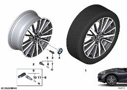 BMW LM WHEEL M STAR-SPOKE 512 - 18'' diagram for BMW 2 Series F45 Active Tourer LCI 225i