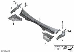 Bekleding paravent buiten diagram for BMW Rolls-Royce Cullinan RR31 Cullinan