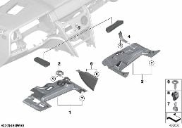 Bekleding beenruimte diagram for BMW Rolls-Royce Cullinan RR31 Cullinan