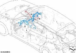 Faisceau de câbles de tableau de bord diagram for BMW X5 G05 40iX