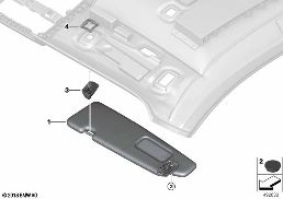ที่บังแดด diagram for BMW 8 Series F92 M8 Coupé M8