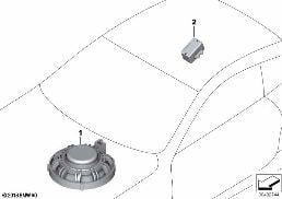 SINGLE PARTS F HANDS-FREE FACILITY diagram for BMW X6 M F96 X6 M